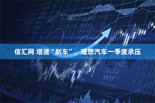 信汇网 增速“刹车”，理想汽车一季度承压
