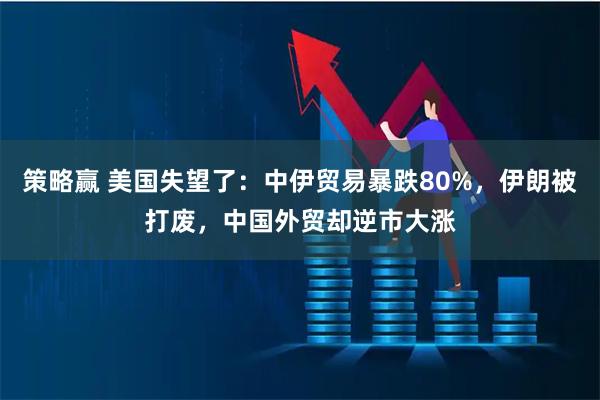 策略赢 美国失望了：中伊贸易暴跌80%，伊朗被打废，中国外贸却逆市大涨